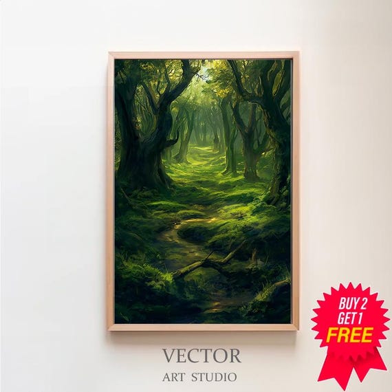 Creepy Swamp Print Southern Gothic Art Poster Print Dark And Moody Gothic Home Decor