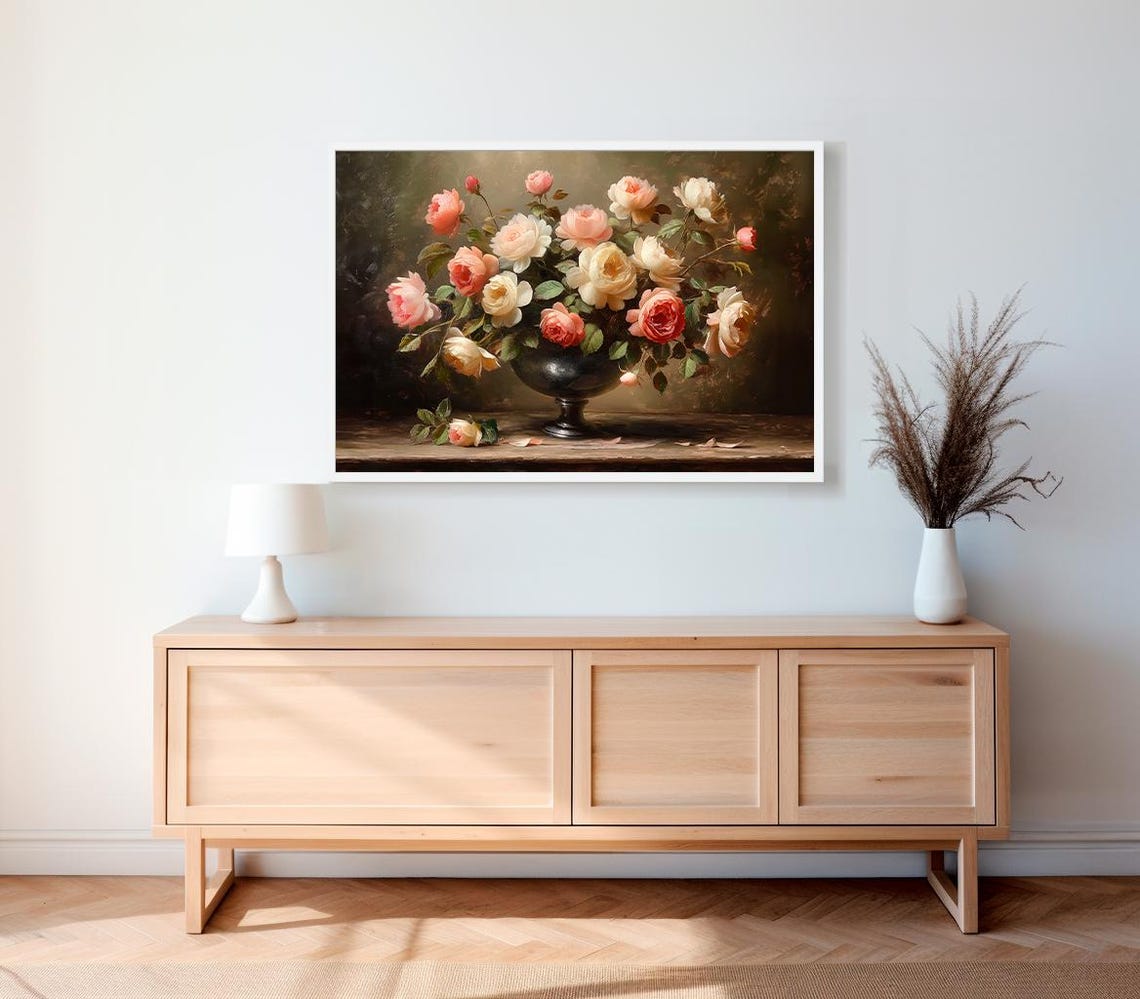 Moody Floral Print Vintage Art Moody Vintage Art - Image 2