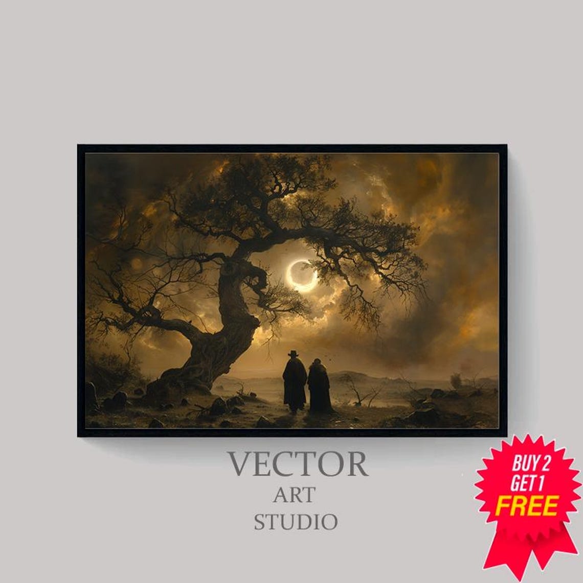 Moody Vintage Landscape Vintage Art Vintage Painting - Image 4