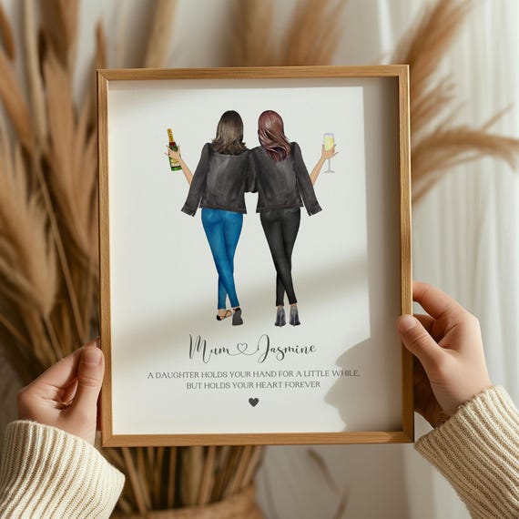 Personalised Gift For Daughter Mother And Daughter Print Mum And Daughter Picture Mom And Daughter Print Birthday Gift For Daughter