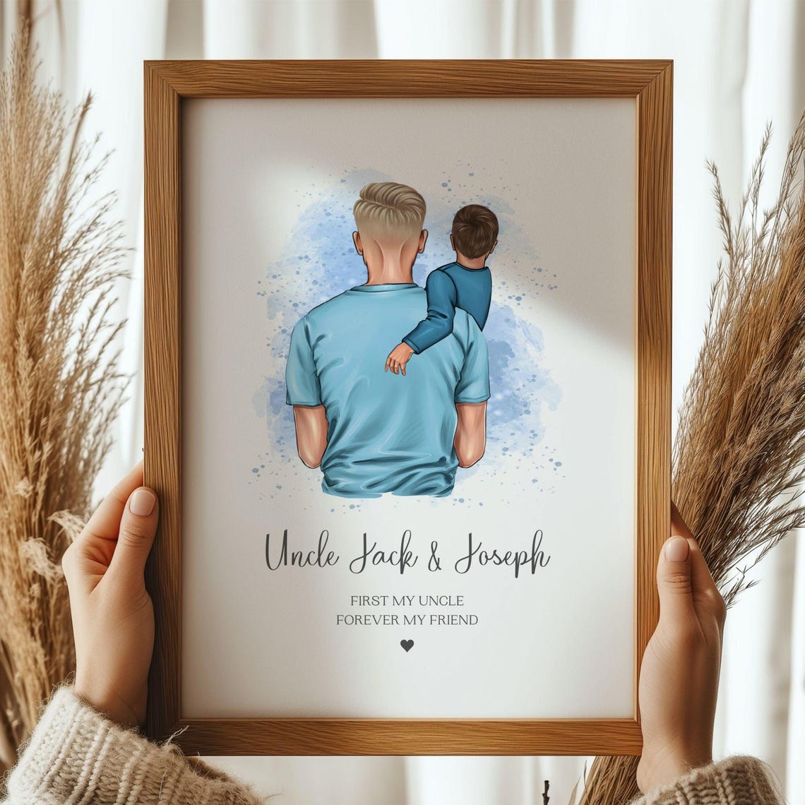 Personalised Uncle And Nephew First My Uncle Keepsake Poster
