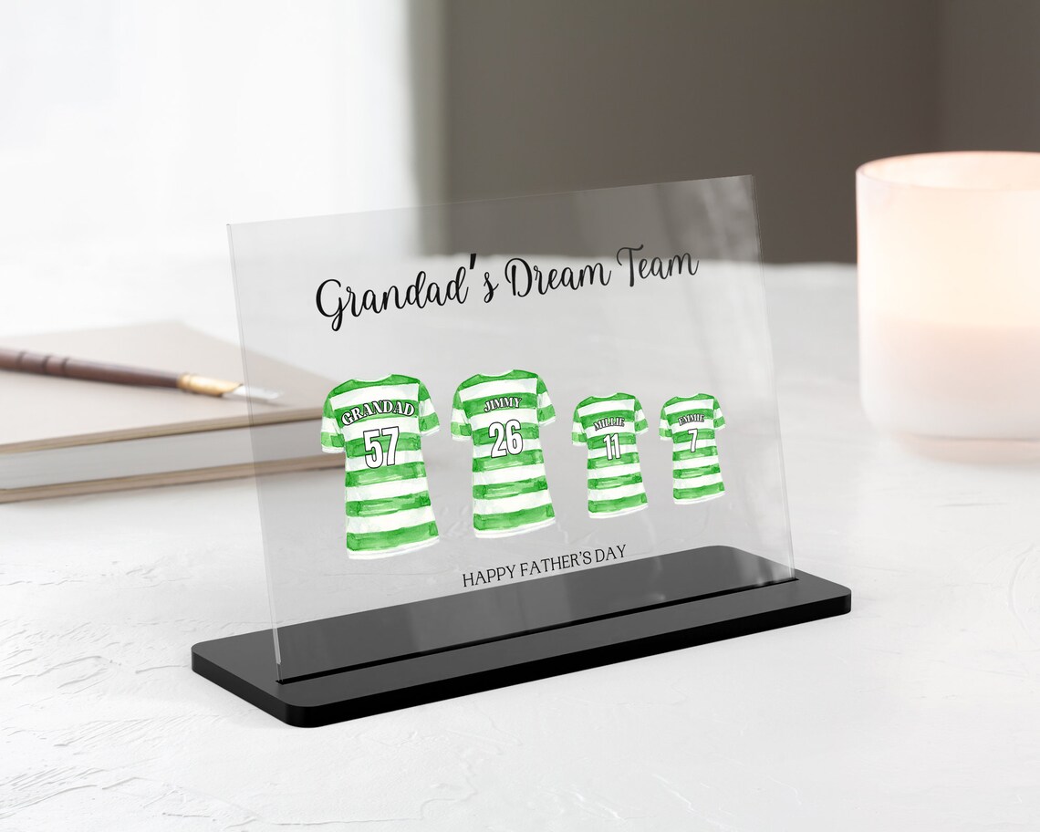 Grandads Dream Team Football Family Plaque Unique Dream Team Gift For Grandad Grandad Fathers Day Gift Grandad Gifts
