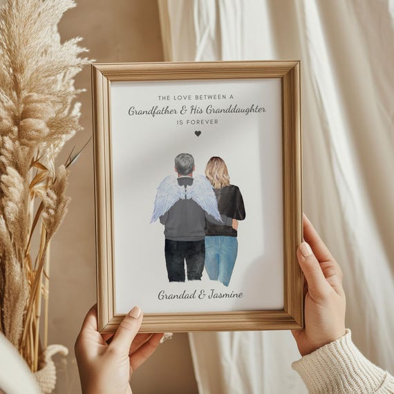 Personalised Grandad Memorial Print Memorial Gift Grandad In Heaven Family Memorial Sympathy Gift Remembrance Gift Bereavement Gift