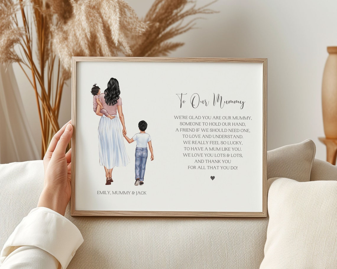 To Our Mummy Glad You Are Our Mummy Two Children Poem Poster