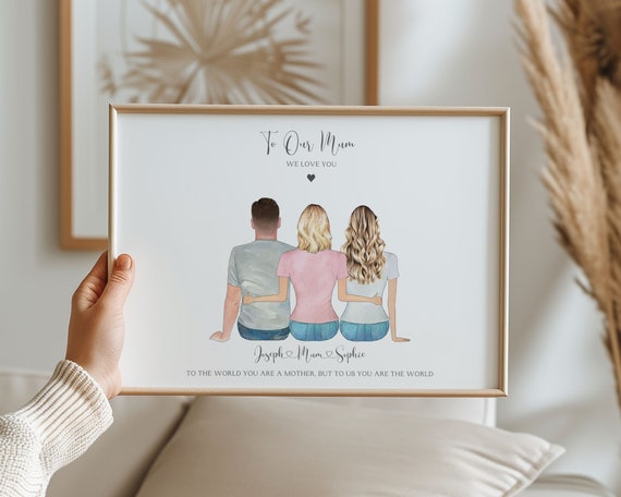 Personalised Mothers Day Print Custom Family Gift Gift For Mum On Mothers Day Mum Birthday Gift