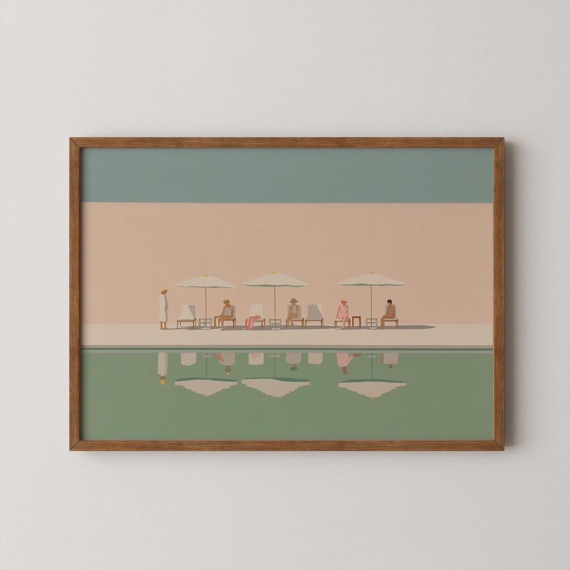 Retro Swimming Pool Art Print