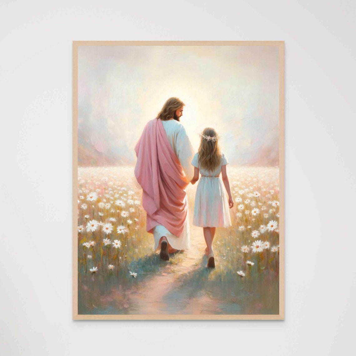 Follow The Savior Christian Art Christian Poster Picture Of Jesus Lds Art Bible Prints Jesus With Girl Christian