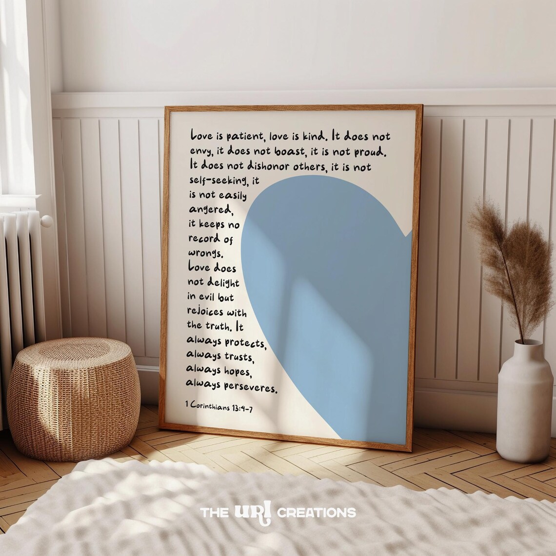 Love Is Patient Christian Bible Verse Wall Art - Image 4