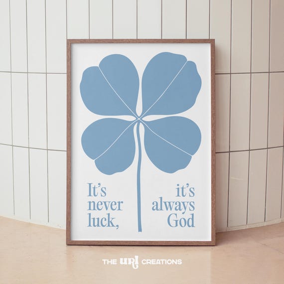Blue Christian Wall Art Print Bible Verse Wall Art Light Blue Scripture Prints Aesthetic Dorm Room Decor Biblical Quote Poster