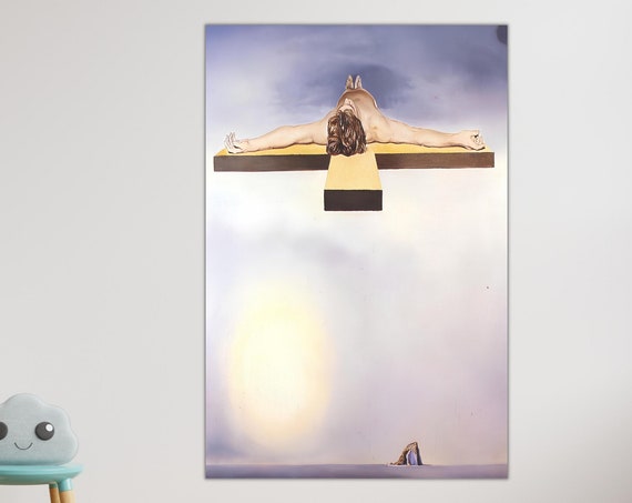 Salvador Dali Lord Jesus Print Art Christ Of St John Of The Cross Wall Art Print Salvador Dali Exhibition Poster Print Surrealism Art