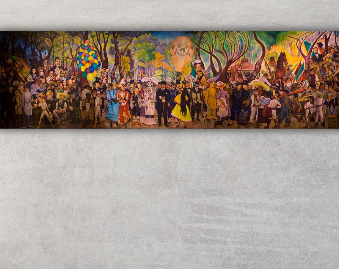 Diego Rivera Sunday Afternoon Alameda Park Mexican Mural Art Poster - Image 3