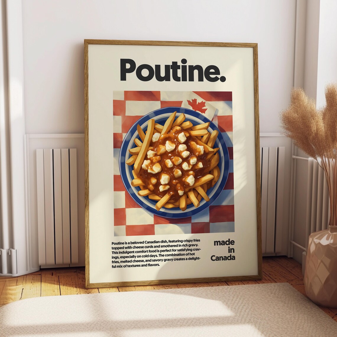 Poutine Poster, Canadian Kitchen Decor Art Print