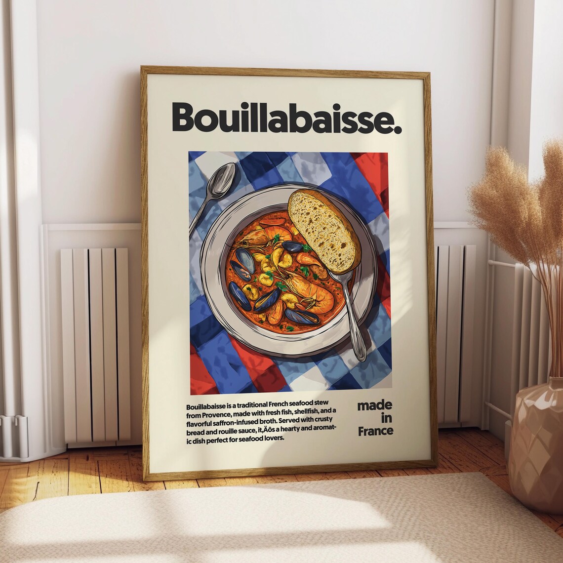 Bouillabaisse French Seafood Stew Provence Kitchen Food Print