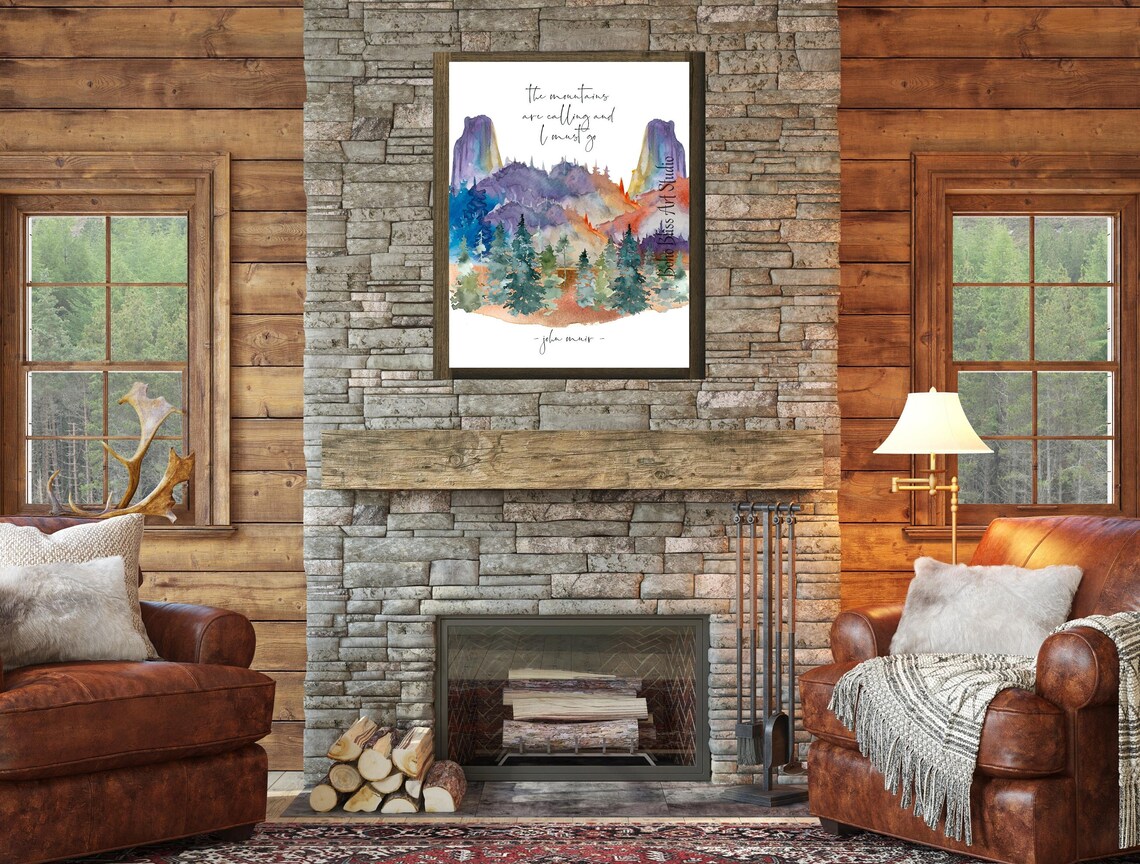 John Muir The Mountains Are Calling Nature Poster - Image 2