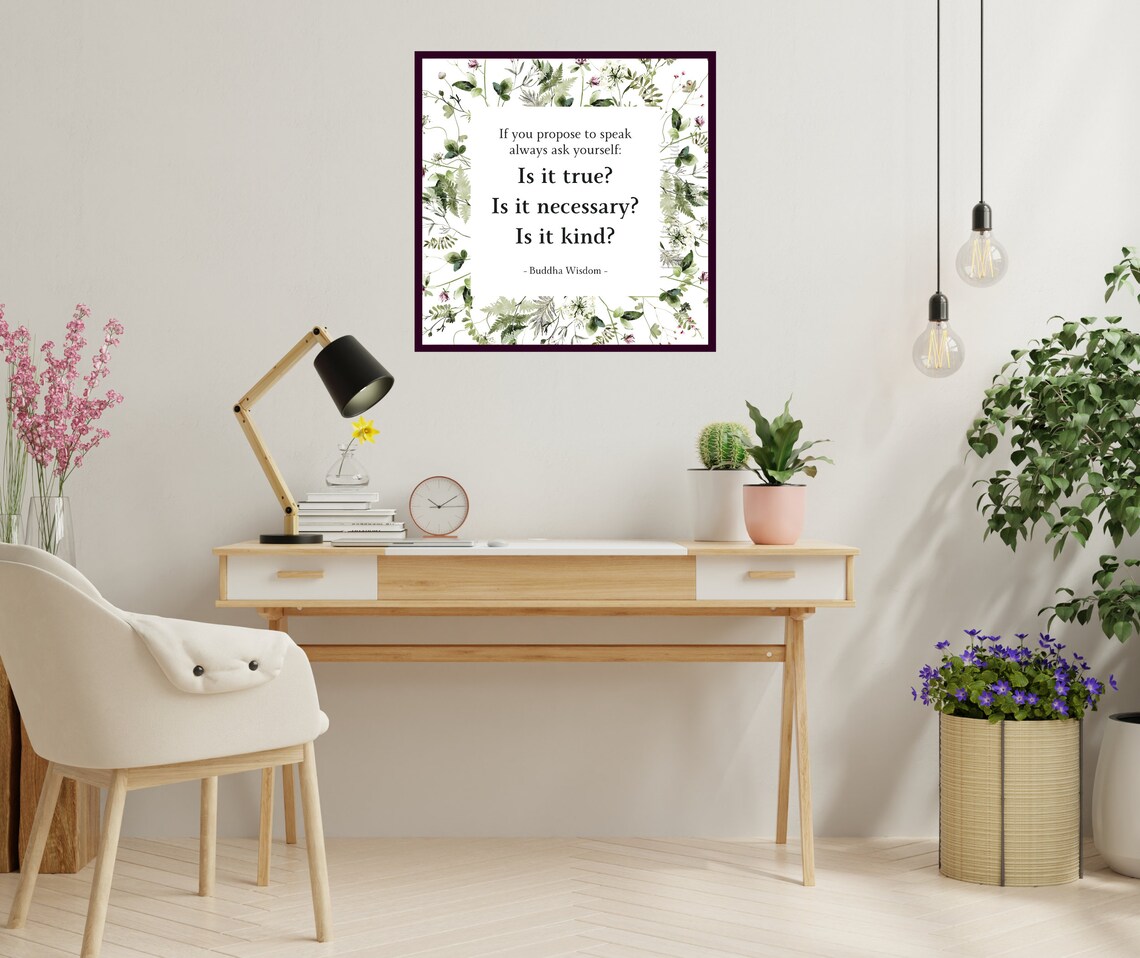 Buddha Quote, Mindfulness Wall Art Poster Print - Image 2