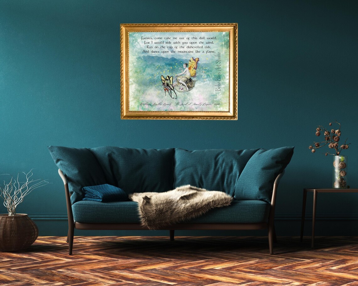 William Butler Yeats Poem, Literary Poster Print - Image 2