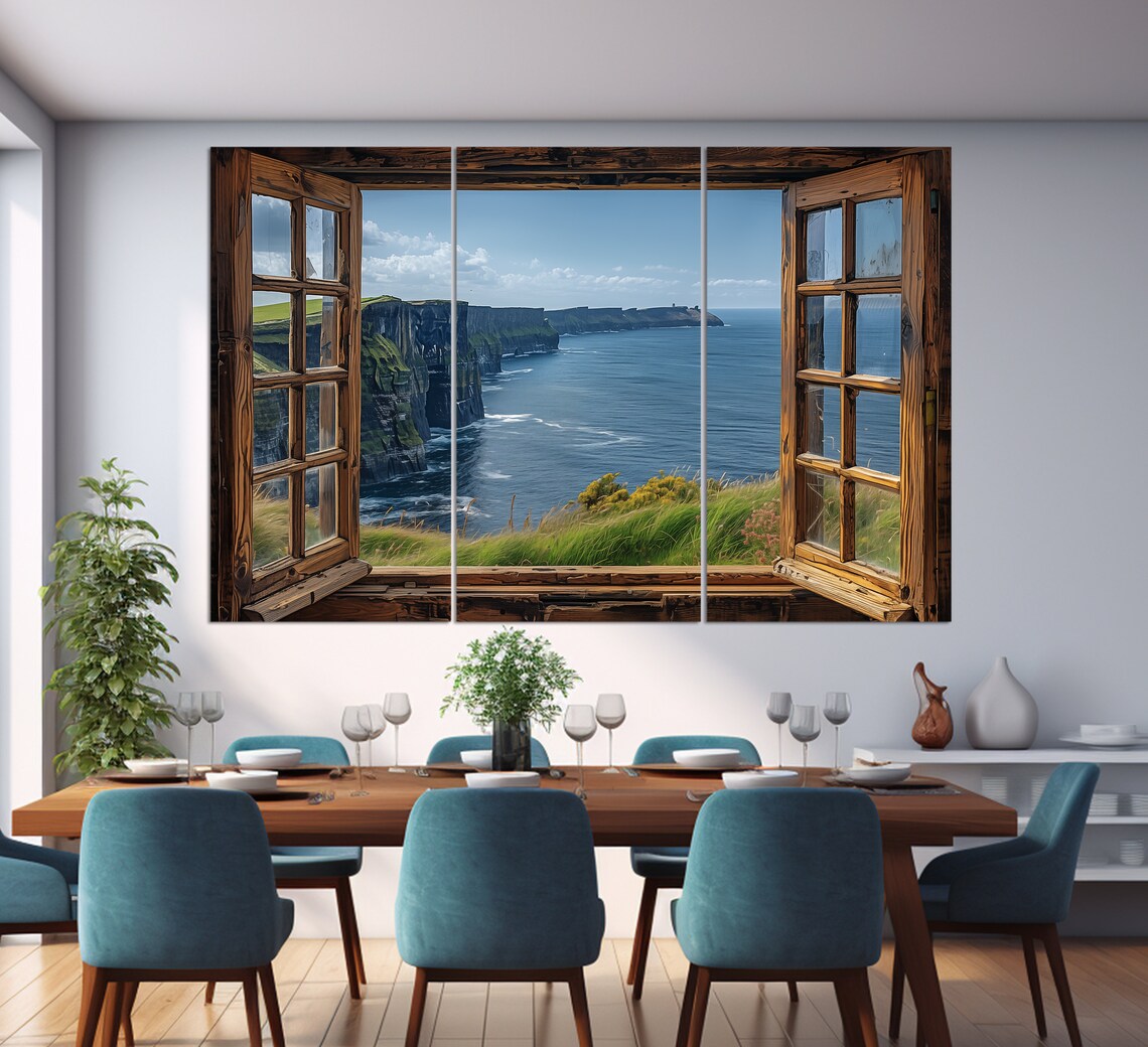 Window To Cliffs Of Moher, Ireland Travel Poster - Image 3