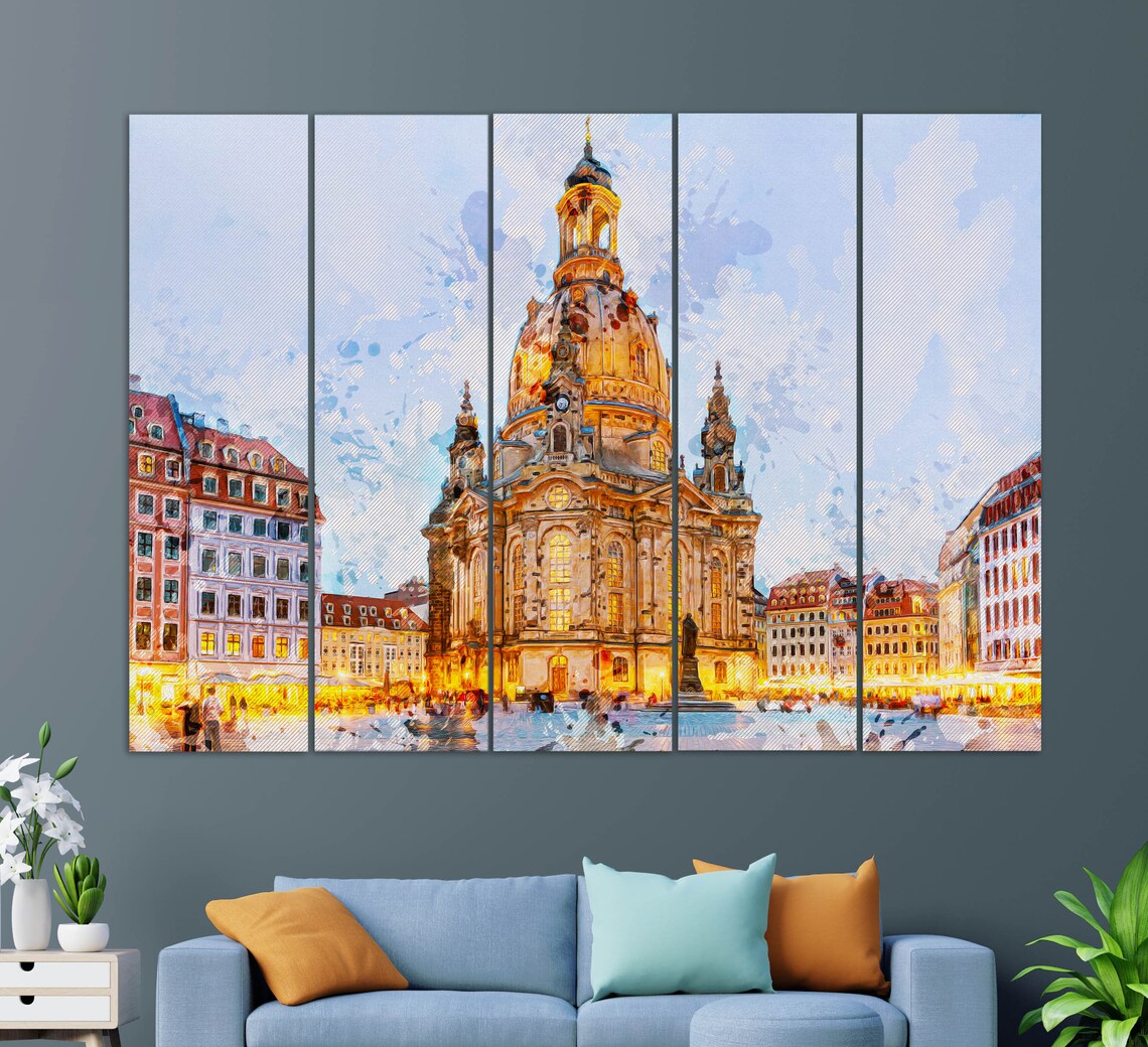 Dresden Painting, Abstract Modern Wall Art Print - Image 2