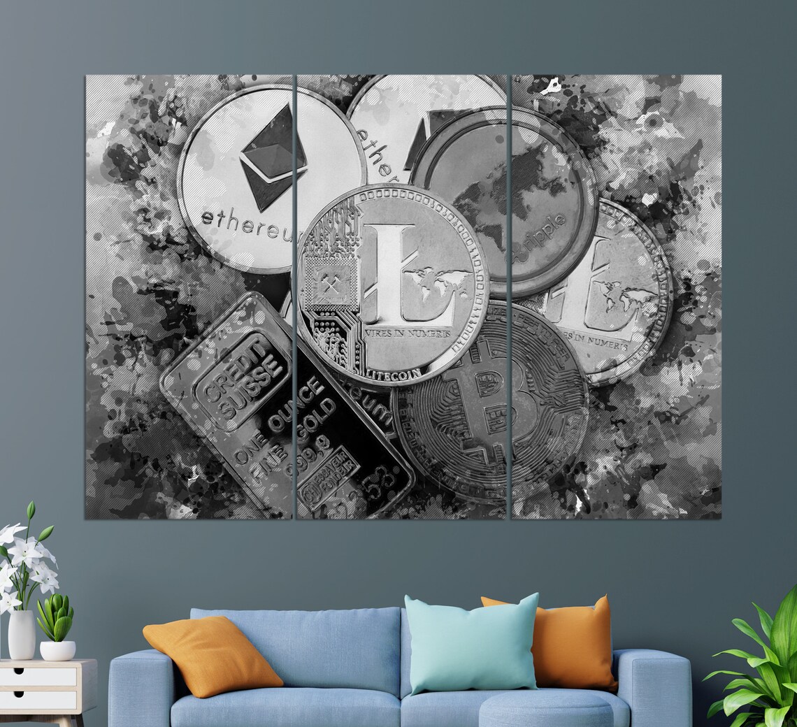 Bitcoin Abstract Cryptocurrency Art Print - Image 2