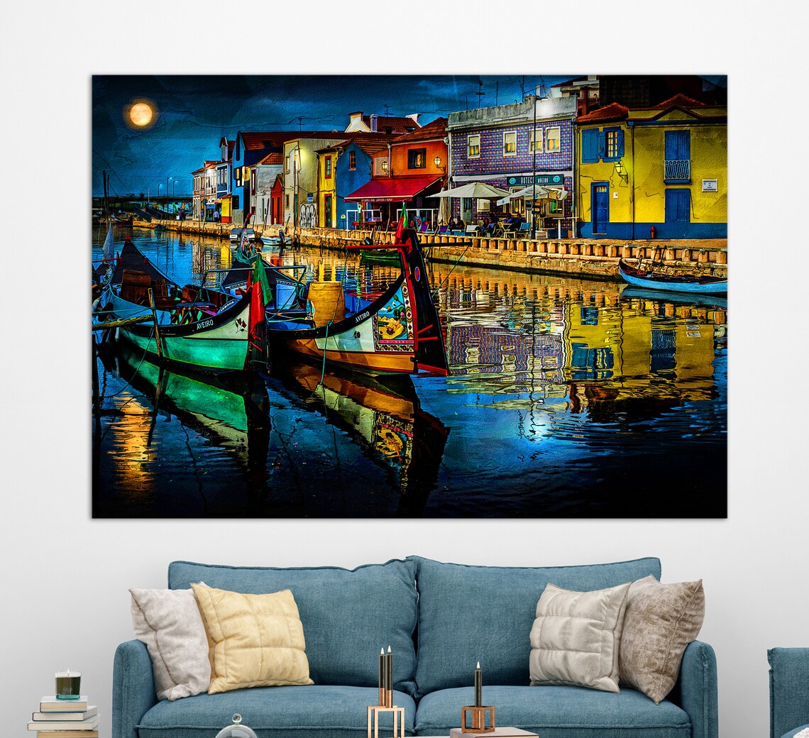 Aveiro Portugal Travel Poster, Portugal Wall Art