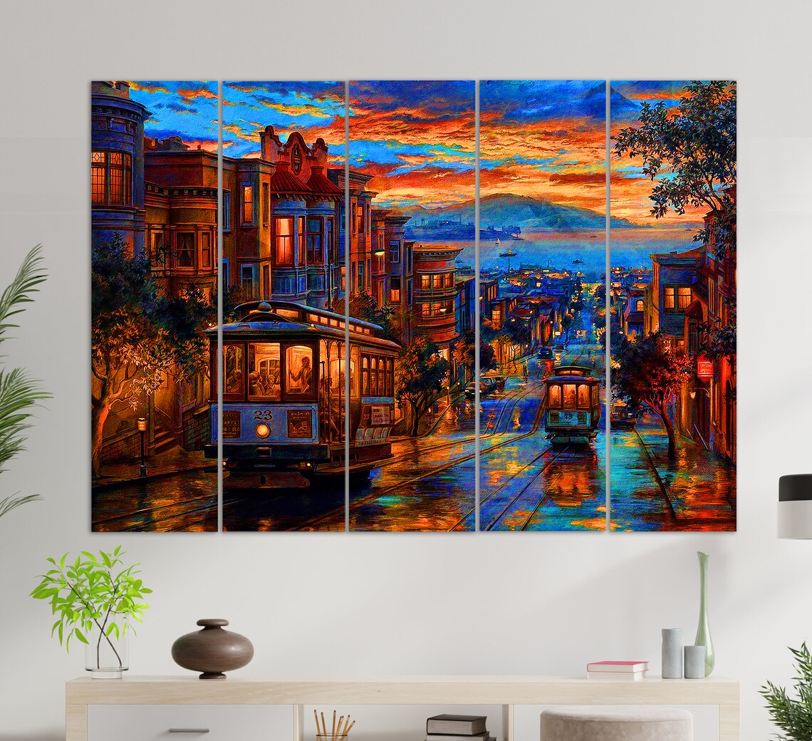 San Francisco Downtown Travel Poster, City Skyline - Image 2
