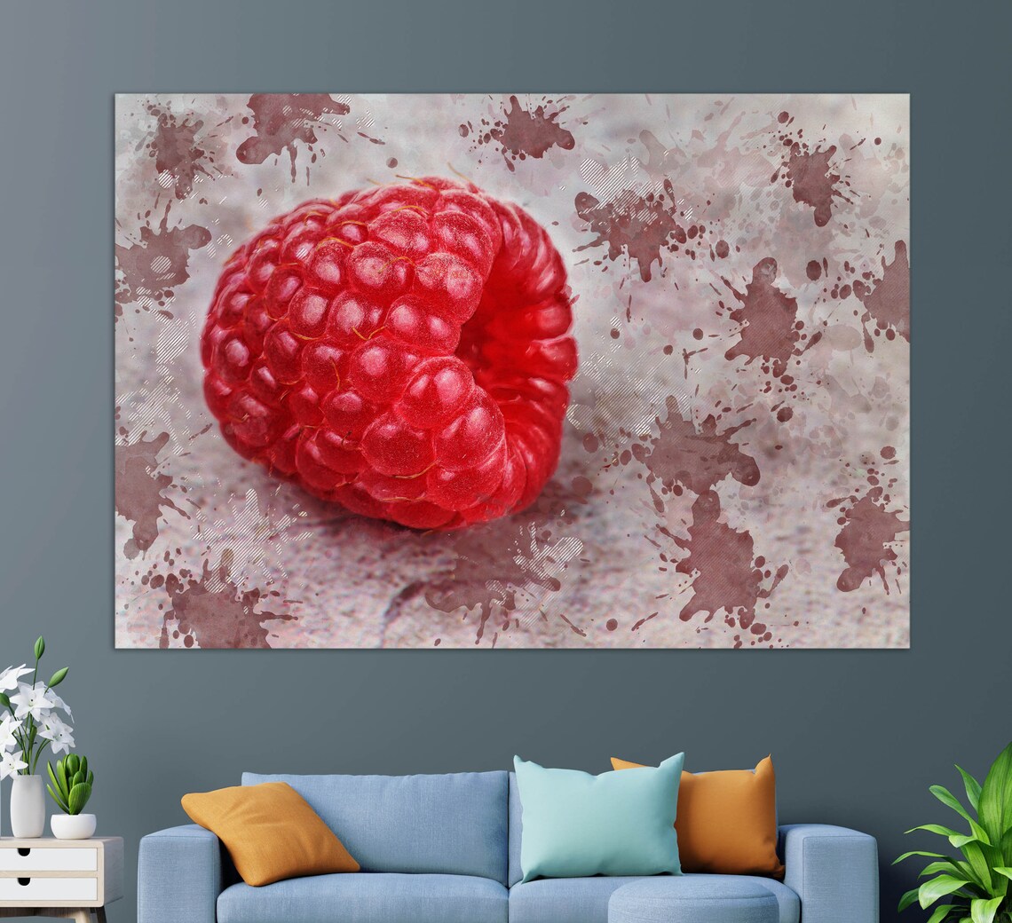 Raspberry Print, Kitchen Wall Decor