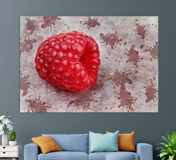 Raspberry Print, Kitchen Wall Decor