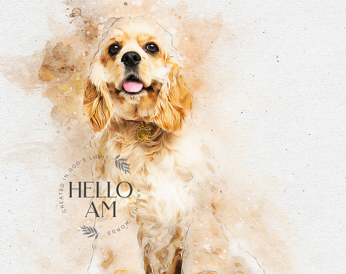 Custom Cockerspaniel Pet Portrait Painting