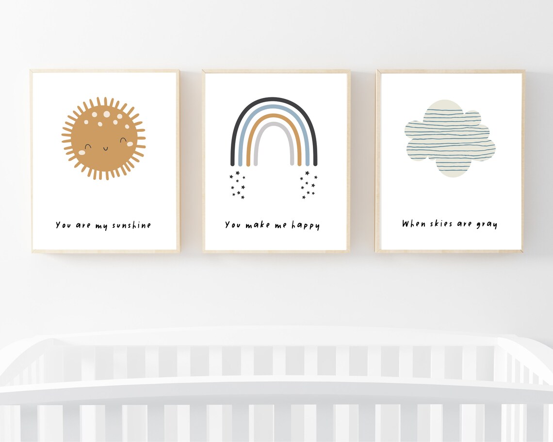 Baby Boy Rainbow Nursery Art Print for Kids' Rooms - Image 3