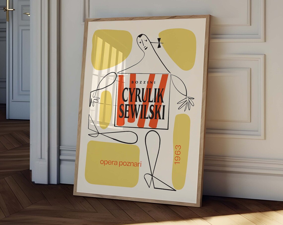 Cyrulik Sewilski 1963 Poznan Opera Vintage Polish Poster Art - Image 3