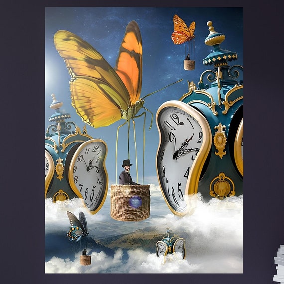 Salvador Dali Posters Time Travelling Wall Art Salvador Dali Print Decorative Wall Art Surreal Prints Gift For Her