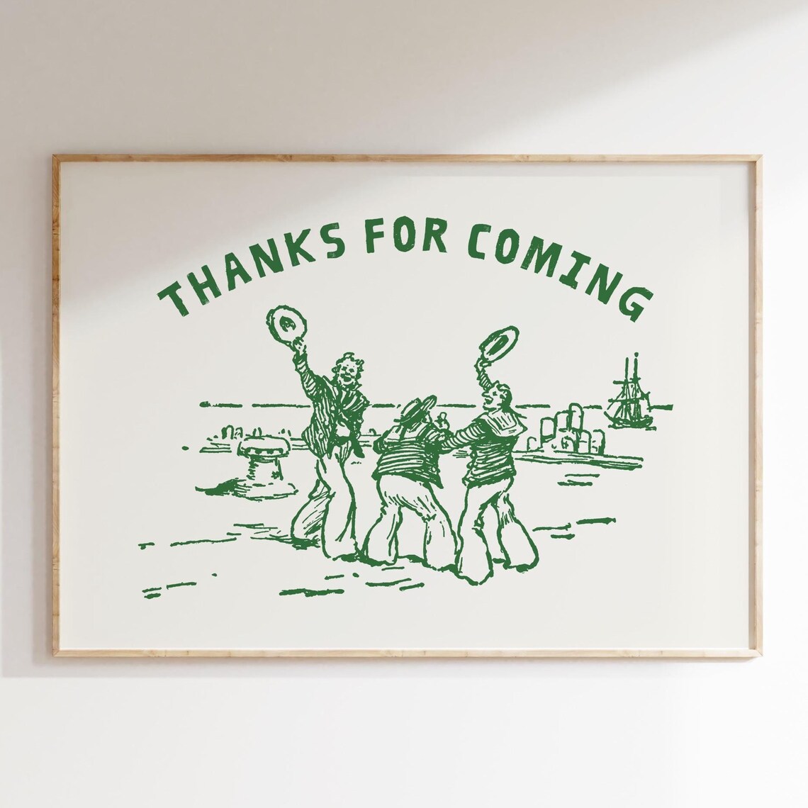 Thanks For Coming Quote Art Print, Beachy Decor