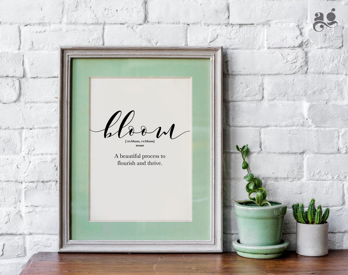 Bloom Definition Quote Poster, Dorm Room Decor - Image 2