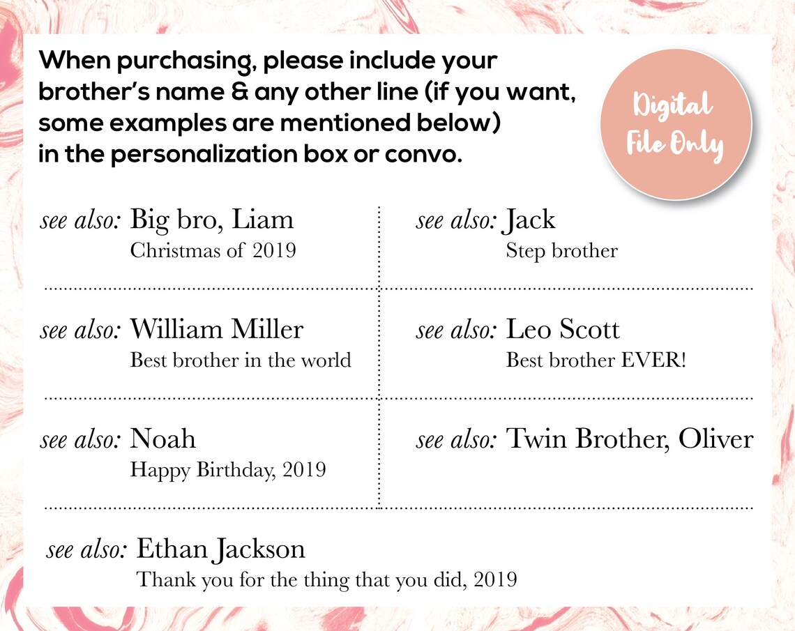Personalized Brother Definition Art Print, Funny Christmas - Image 2