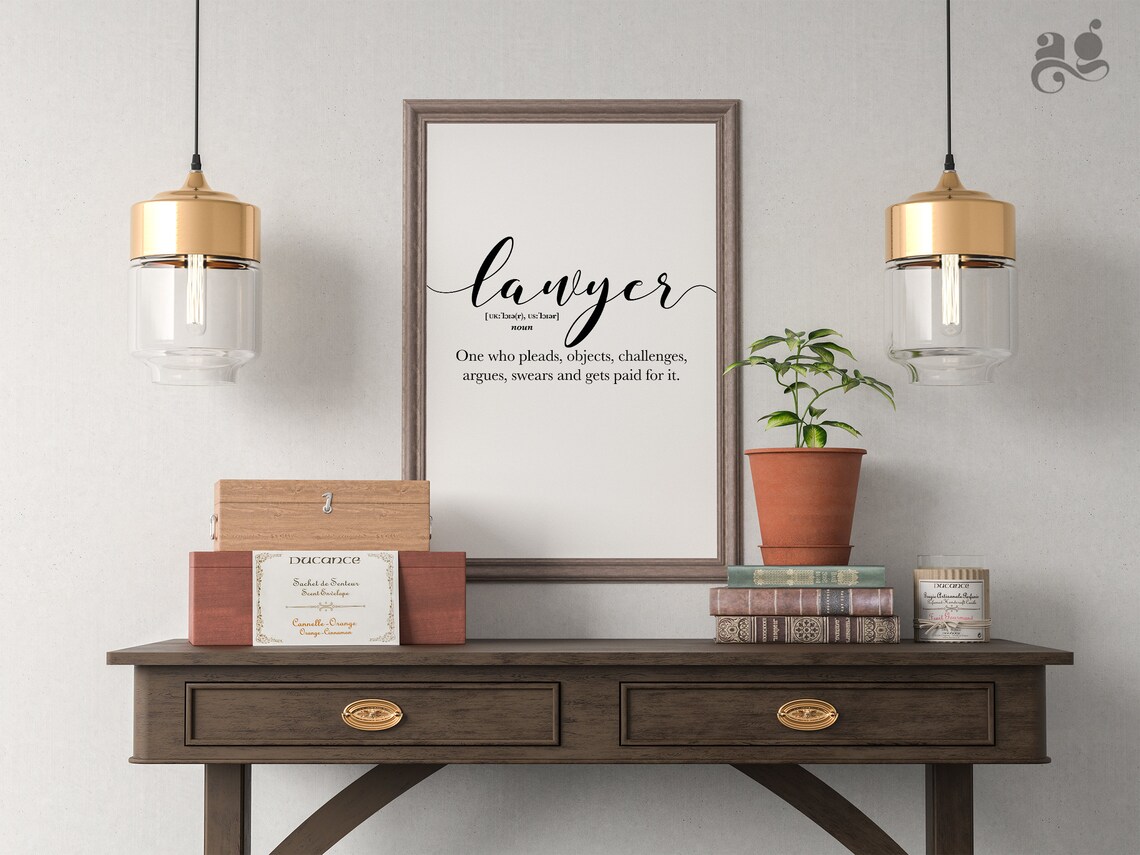 Lawyer Definition Print, Typography Wall Art Poster - Image 3
