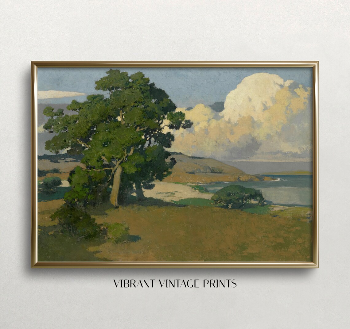 Monterey California Vintage Landscape Art Print