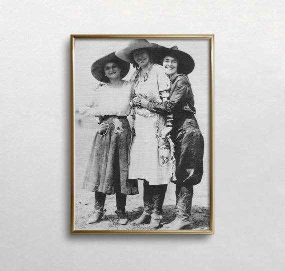 Cowgirl Wall Art Black And White Art Vintage Wall Art Wild West Photo Old Photo Western Aesthetic Wall Art