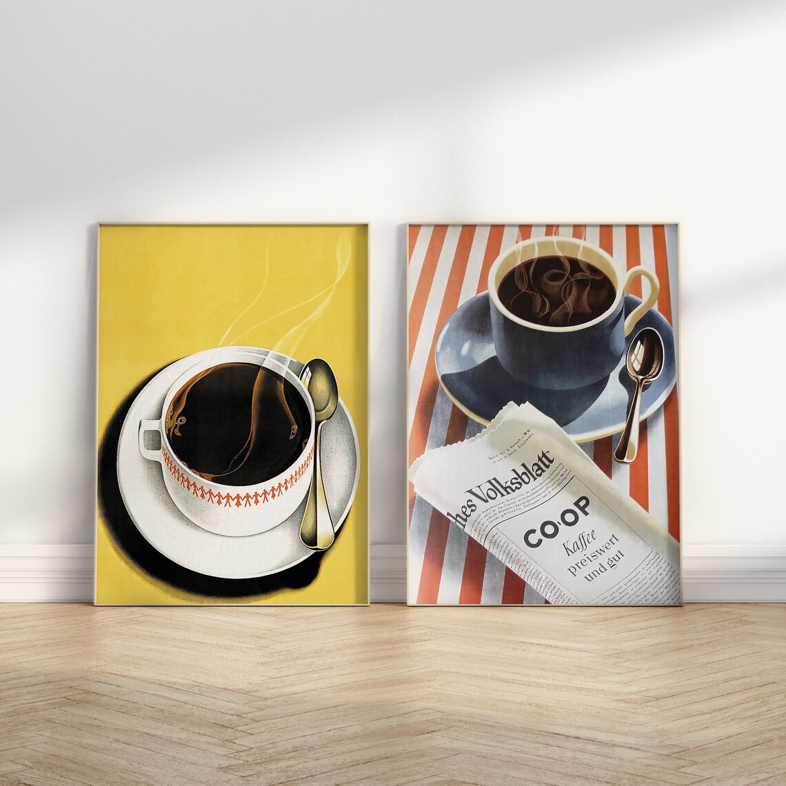 Coffee Bar Retro Art Print, Vintage Decor