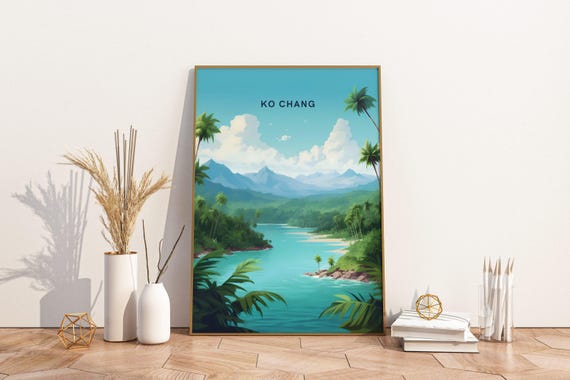 Ko Chang Elephant Island Thailand Travel Print Poster Wall Art P