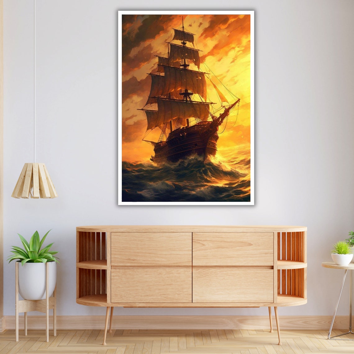 Ship Coastal Nautical Decor Art Print - Image 3