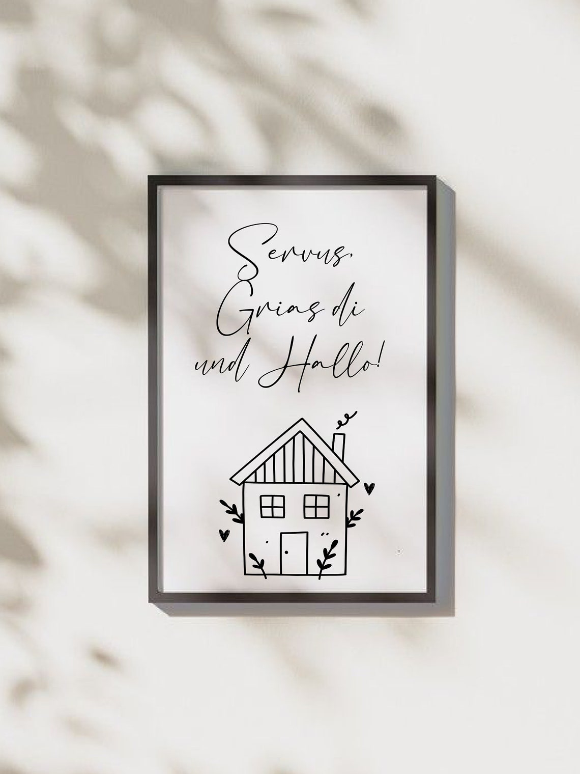 Bavarian Servus Grias Di Hallo German Welcome Quote Wall Art - Image 2