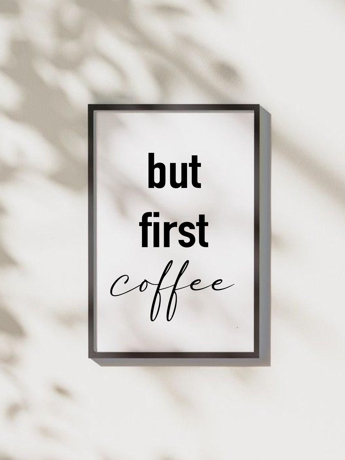 But First Coffee Bold Kitchen Quote Minimalist Typography Poster - Image 3