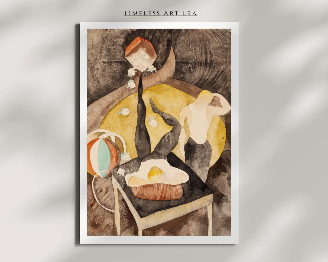 Abstract Modernist Figures And Still Life Mid Century Poster