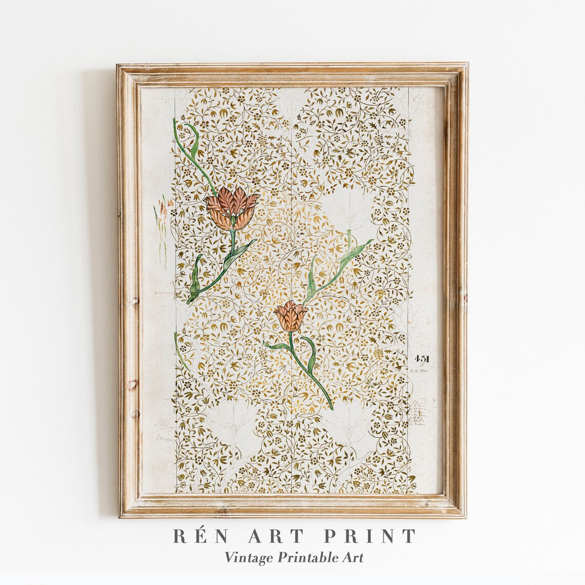 William Morris Vintage Floral Textile Art Print