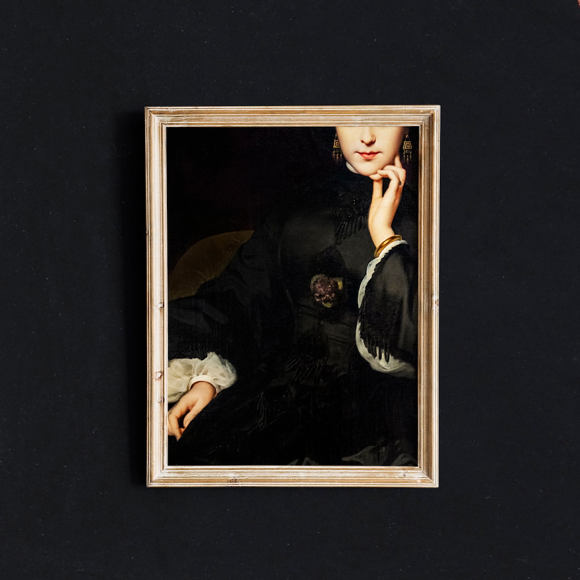 Moody Woman Portrait Painting, Dark Academia Print - Image 2