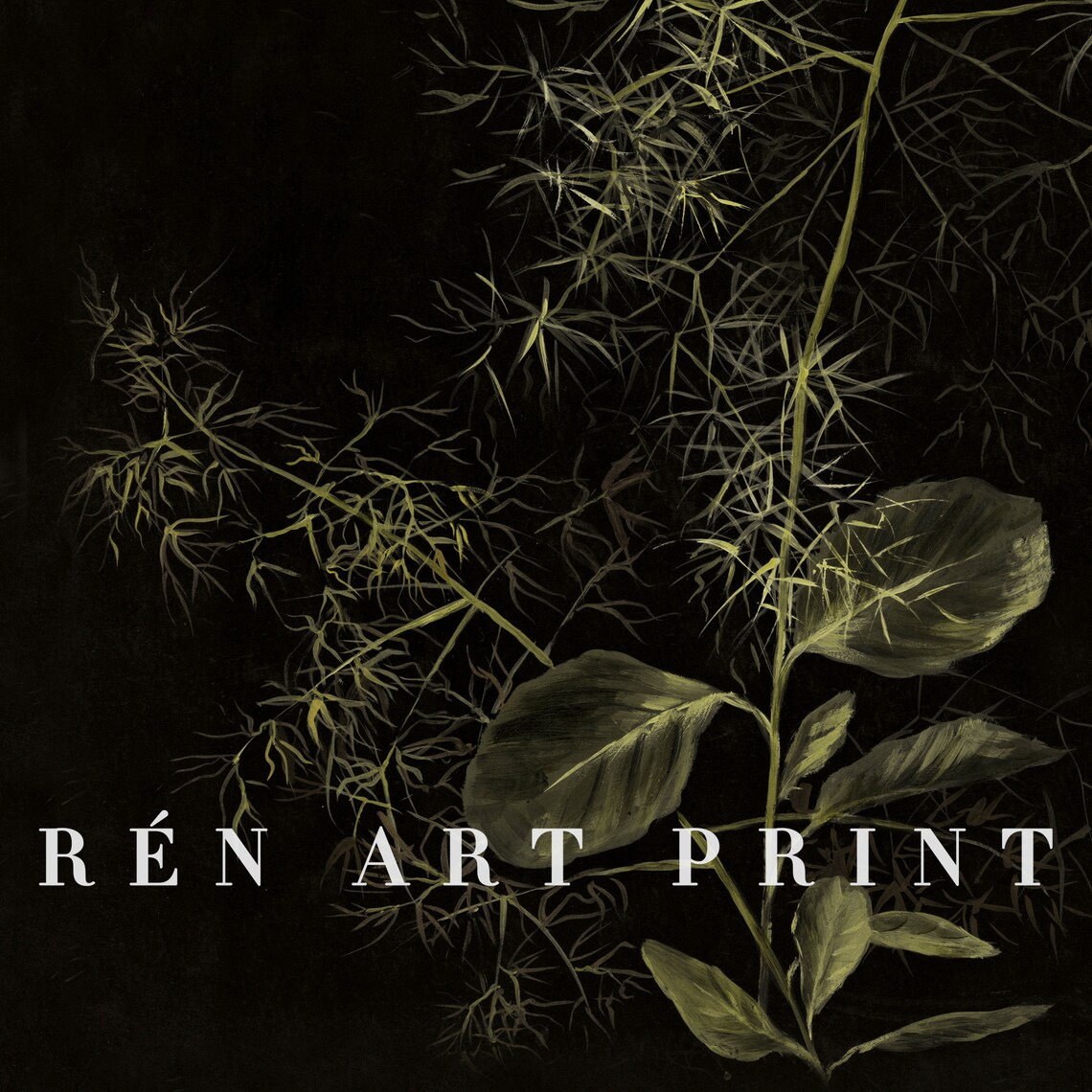 Dark Botanical Moody Floral Vintage Art Print - Image 3