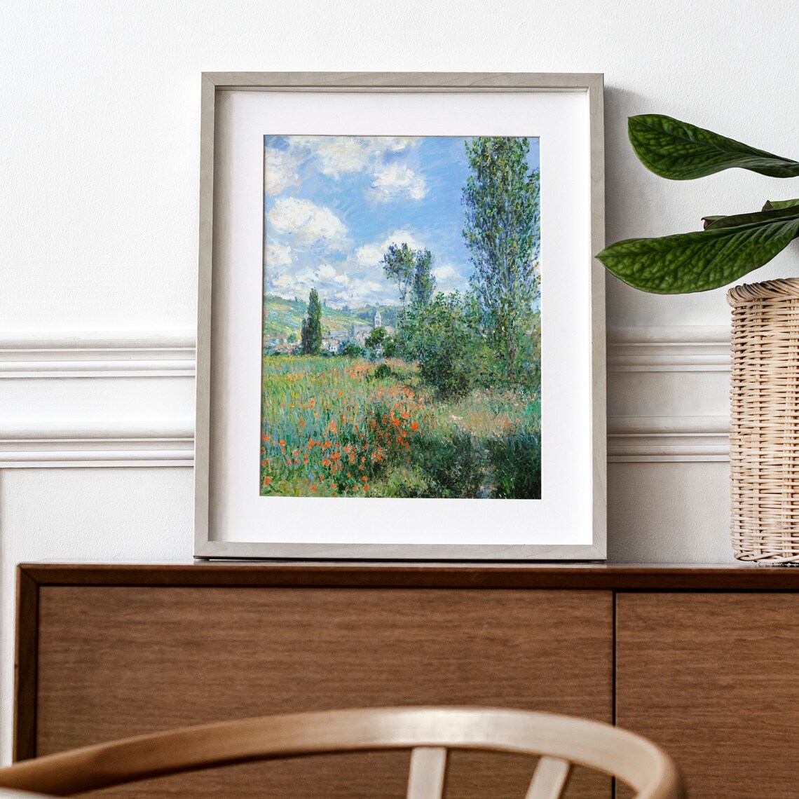 Vintage Spring Landscape Art Print, Wildflower Field - Image 2