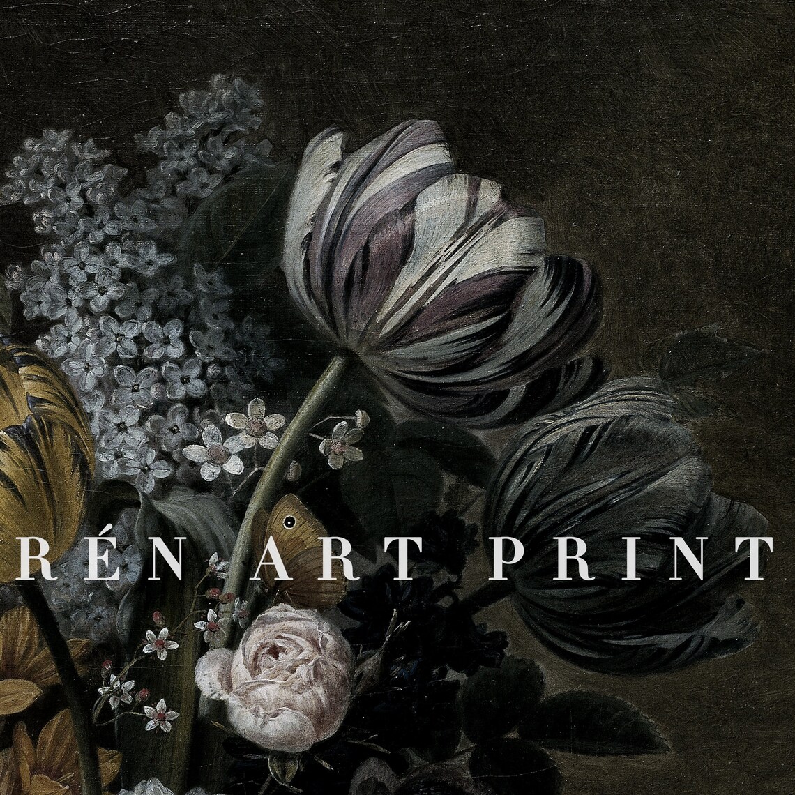 Moody Floral Vintage Botanical Art Print - Image 3