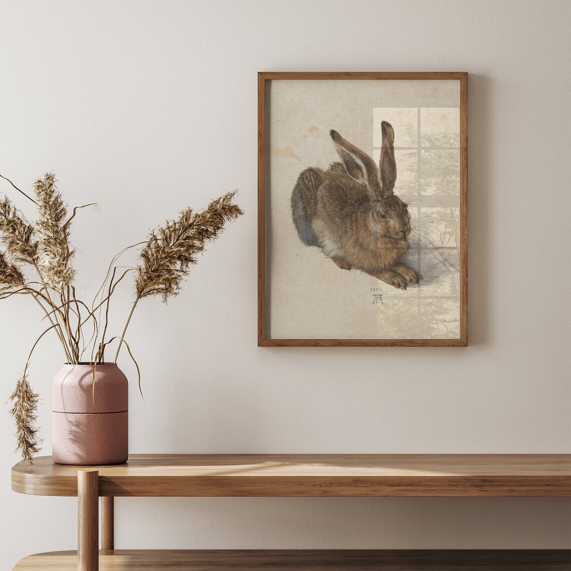 Vintage Rabbit Painting Antique Bunny Art Print - Image 2