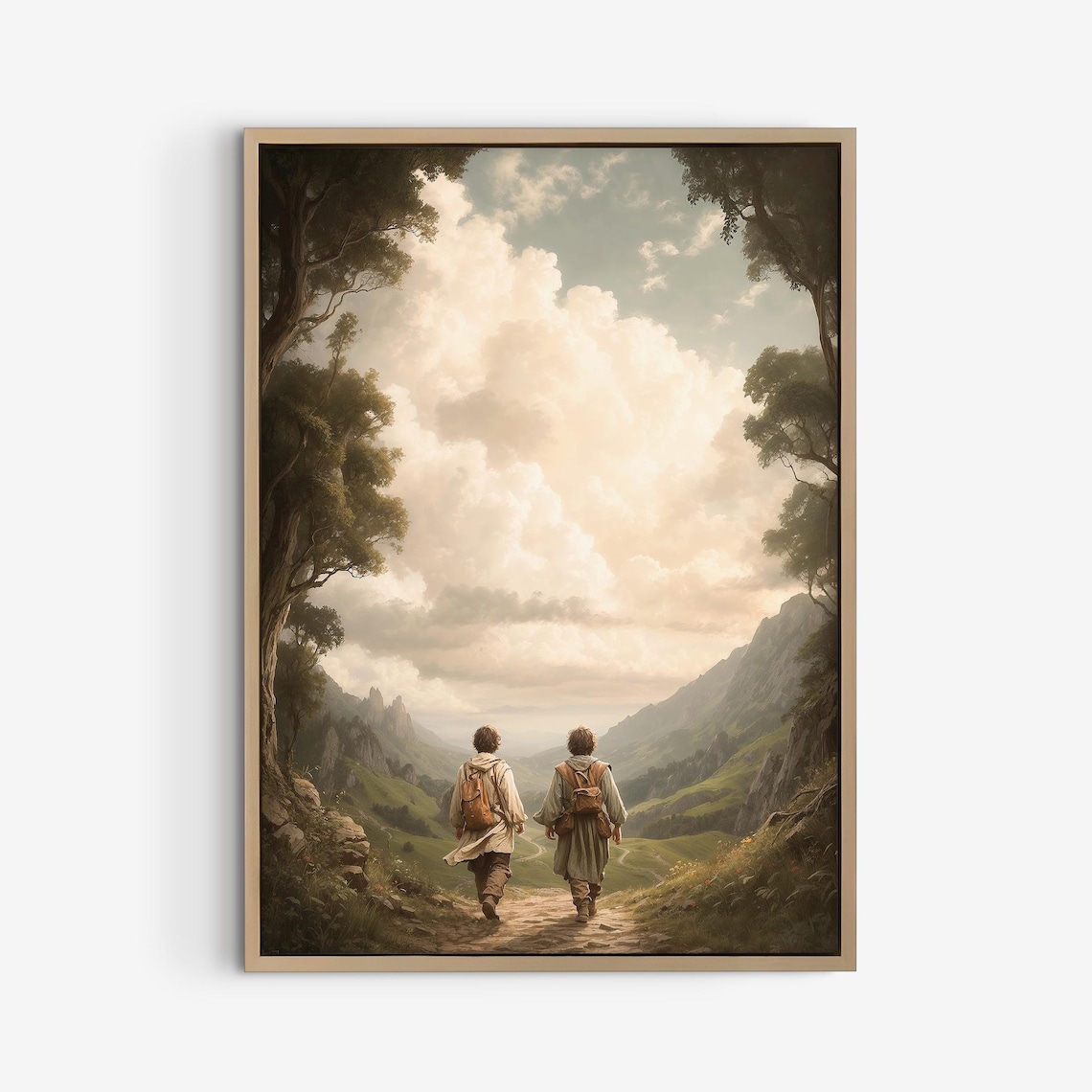 Lotr-Inspired Fantasy Landscape, The Shire Art Print